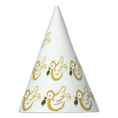 Pet met kerstvredes-duif feesthoedjes (Rechts)