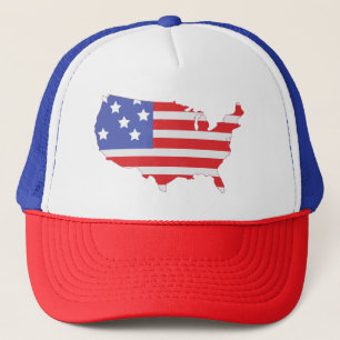 Pet met rode, witte en blauwe patriottische honkba