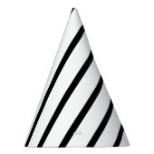 Pet met zwarte & witte streping feesthoedjes (Rechts)