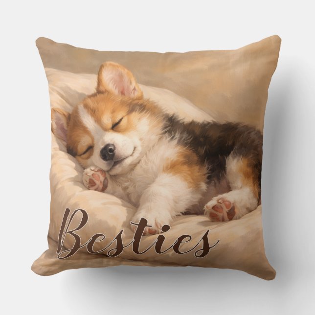Pet mom besties  throw  Pillow Kussen (Voorkant)