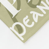 Pet Name Patroon Sage Groen Wit Klein Fleece Deken (Hoek)