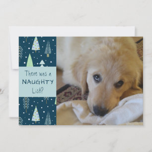 Pet Naughty of Nice Blue Trees Prettige feestdagen Feestdagenkaart