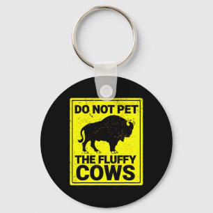Pet niet de vlotte Koeien Funny Bison Halloween Sleutelhanger