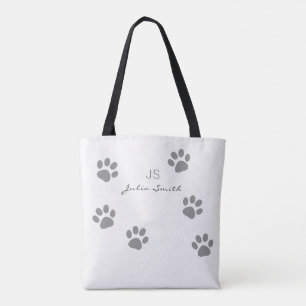 pet paper dierpatern with your name on white draagtas