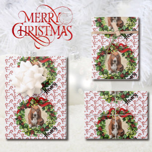 Pet Parent kerstfoto Dog Wrapping Paper