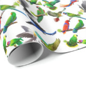 Pet Parrots Galore Wrapping Paper Cadeaupapier (Rol Hoek)