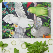 Pet Parrots of the World Kitchen Towel Theedoek (Gevouwen)