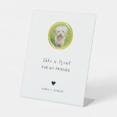 Pet Party Favor Biscuit Bar DogTreat Trouwstoet Reclamebord Met Voetstuk (Voorkant)