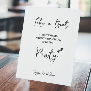 Pet Party Favor Bruiloft   Huwelijk Pet Treat Favo Reclamebord Met Voetstuk