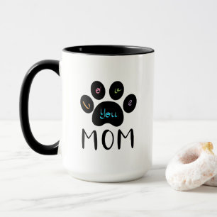 Pet Paw Chien Chat Aimez-vous MOM Café Mug