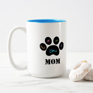 Pet Paw Dog / Cat Love You MOM Coffee Mok