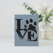 Pet Paw in LOVE Briefkaart (Staand voorkant)