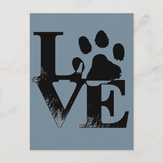 Pet Paw in LOVE Briefkaart (Voorkant)