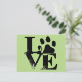 Pet Paw in LOVE Briefkaart (Staand voorkant)
