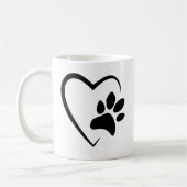 Pet Paw Print Hart Mok (Links)