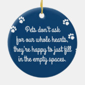 Pet Paw Print Photo Keepomwille Ceramic Ornament (Achterkant)