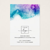 Pet paw prints waterverf oorbel display kaart (Achterkant)