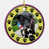 Pet Paws 2010 Keramisch Ornament (Achterkant)