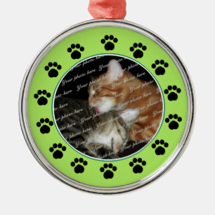 Pet Paws / Groen Metalen Ornament