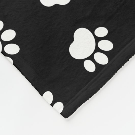 Pet Paws Pattern Fleece Blanket Deken (Hoek)