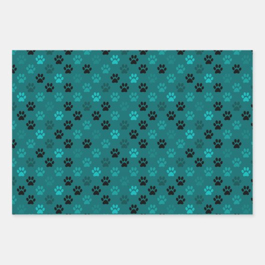 Pet pet-pekels in groen blauw inpakpapier vel (Voorkant 2)