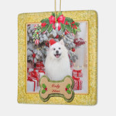 Pet Photo Christmas, Keepsake for Dog Lovers Keramisch Ornament (Links)