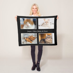 Pet Photo Collage Fleece Deken