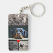 Pet Photo Collage Heart Sleutelhanger (achterkant)