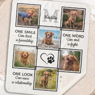 Pet Photo Collage Hondenliefhebber Quote Unieke Ke Sherpa Deken