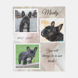 Pet photo collage - pearl fleece deken