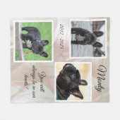 Pet photo collage - pearl fleece deken (Voorkant (Horizontaal))