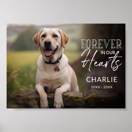 Pet Photo Custom Memorial Poster (Voorkant)