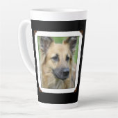 Pet Photo Dedication Memory Wording Latte Mok (Linkerhoek)