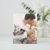 Pet Photo Dog Weddenschap Save the Date Budget QR  (Staand voorkant)