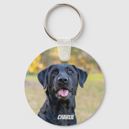Pet Photo Hondenliefhebber Keepsake Sleutelhanger (Voorkant)