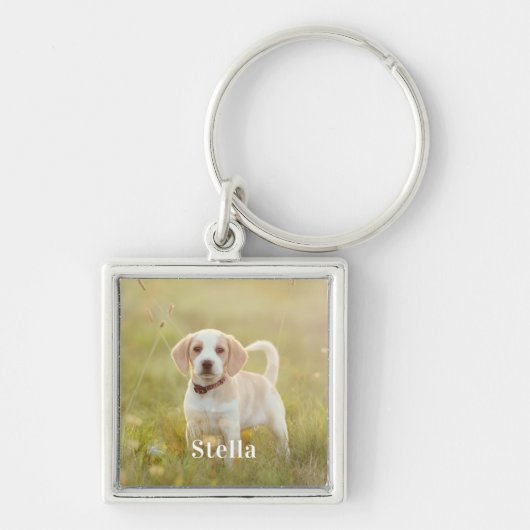 Pet Photo Keychain Personalized Pet Photo Dog Love (Voorkant)