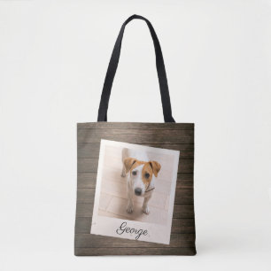 Pet Photo Lijst Rustic Wood - Aangepast Draagtas