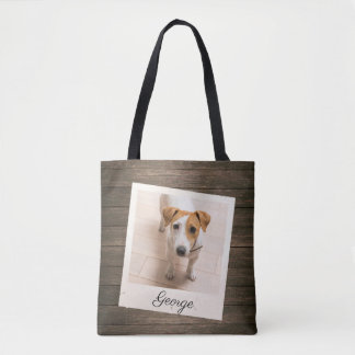 Pet Photo Lijst Rustic Wood - Aangepast Draagtas