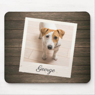Pet Photo Lijst Rustic Wood - Aangepast Muismat