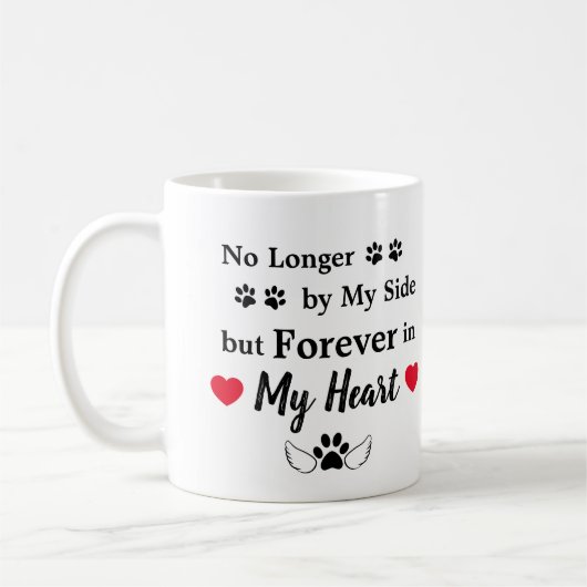 Pet Photo Memorial Hart Lijst Keepsake Coffee Mok (Links)