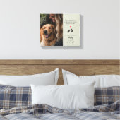 Pet Photo Memorial Pet Loss Quote gepersonaliseerd Canvas Afdruk (Insitu (Slaapkamer))