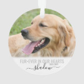 Pet Photo Memorial pour toujours dans nos coeurs (dos)