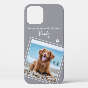 Pet Photo Moderne Quote Grey Cat Dog iPhone 12 Pro Hoesje