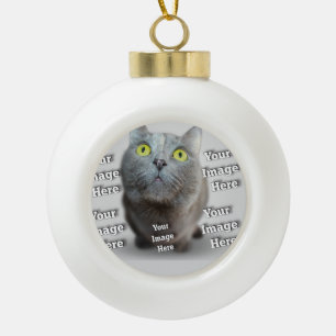 PET Photo ✨ Mooie Custom Keramische Bal Ornament