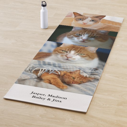 Pet Photo Names Yoga Mat (In situ)