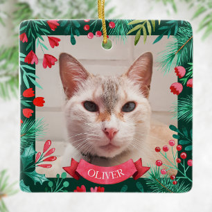 Pet Photo Ornament Waterverf Botanicals