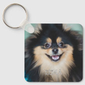Pet Photo Personalized with Name Dog Lover Sleutelhanger (Voorkant)