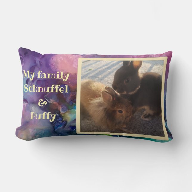 Pet Photo - purple paint Kussen (Voorkant)