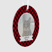 Pet Photo Red and Black Buffalo Plaid Christmas (devant)