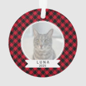 Pet Photo Red and Black Buffalo Plaid Christmas (dos)